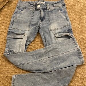 Light Wash Cargo Jeans